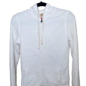 Cloud Nine Comfort: Your Dreamy Arctic White Fitted Hoodie Awaits ✨ Size Small